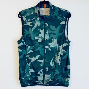 Ralph Lauren RLX Performance Camo Golf Vest Full Zip Lightweight Outdoor